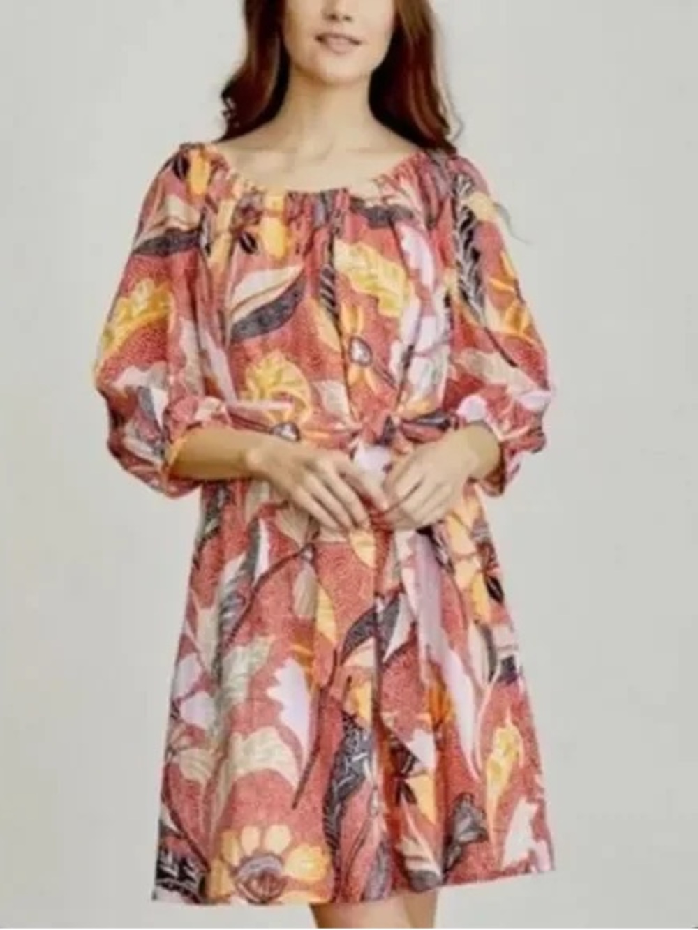 Elizabeth and James | Marika "Uptown Garden" print cotton dress, M
